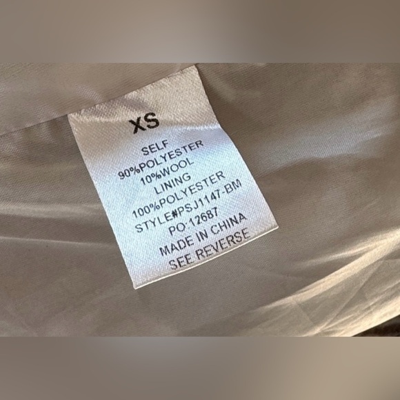 Bohme/12th Tribe Cream & Tan Wool-Blend Moto Jacket - Picture 4 of 4